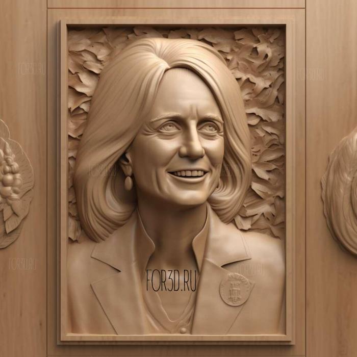 Jill Biden 2 stl model for CNC